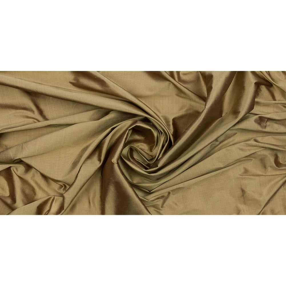 Silk Shantung - Tarnished Gold - Shantung Collection Full Silk Shantung - Tarnished Gold - Shantung Collection Full