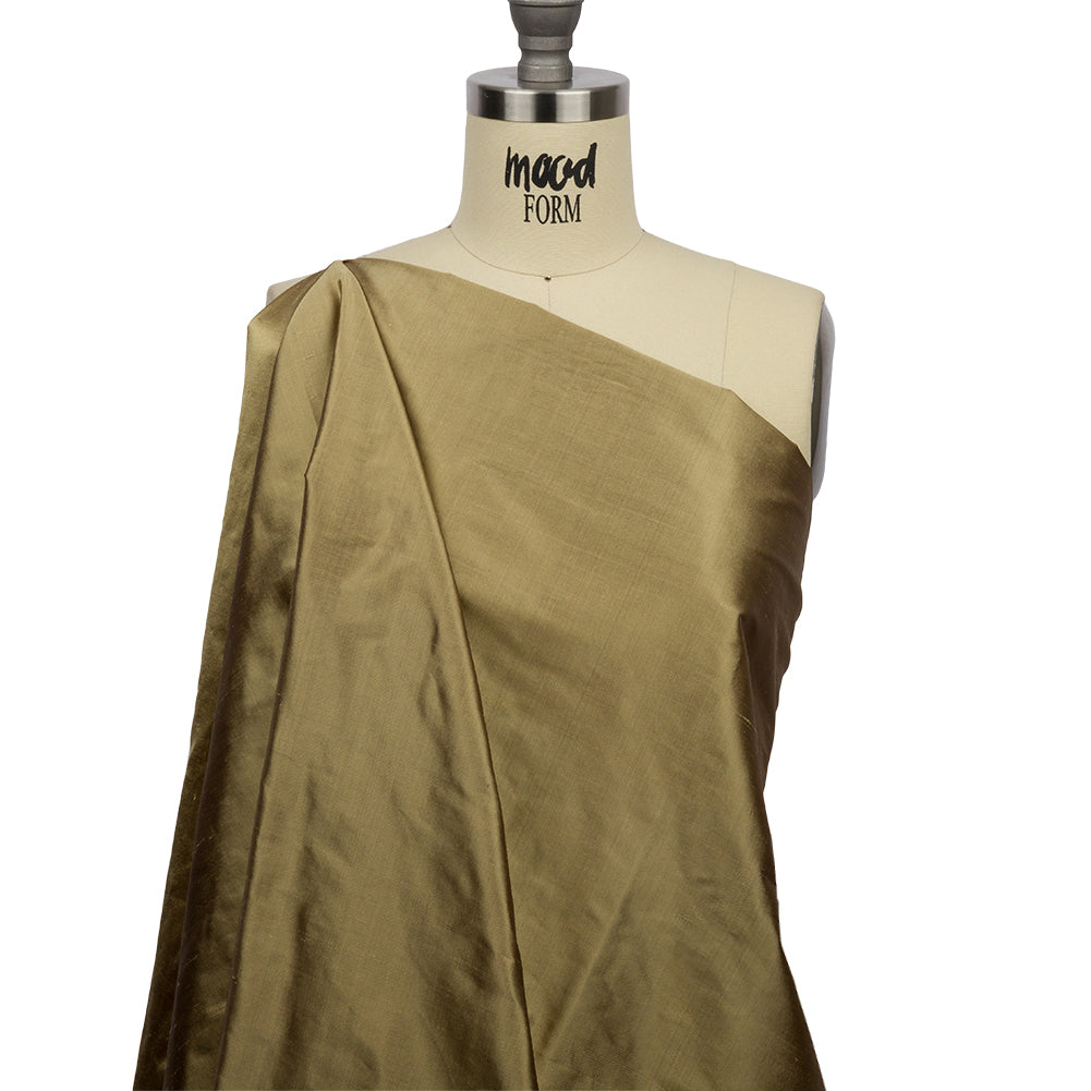 Silk Shantung - Tarnished Gold - Shantung Collection Drape Silk Shantung - Tarnished Gold - Shantung Collection Drape