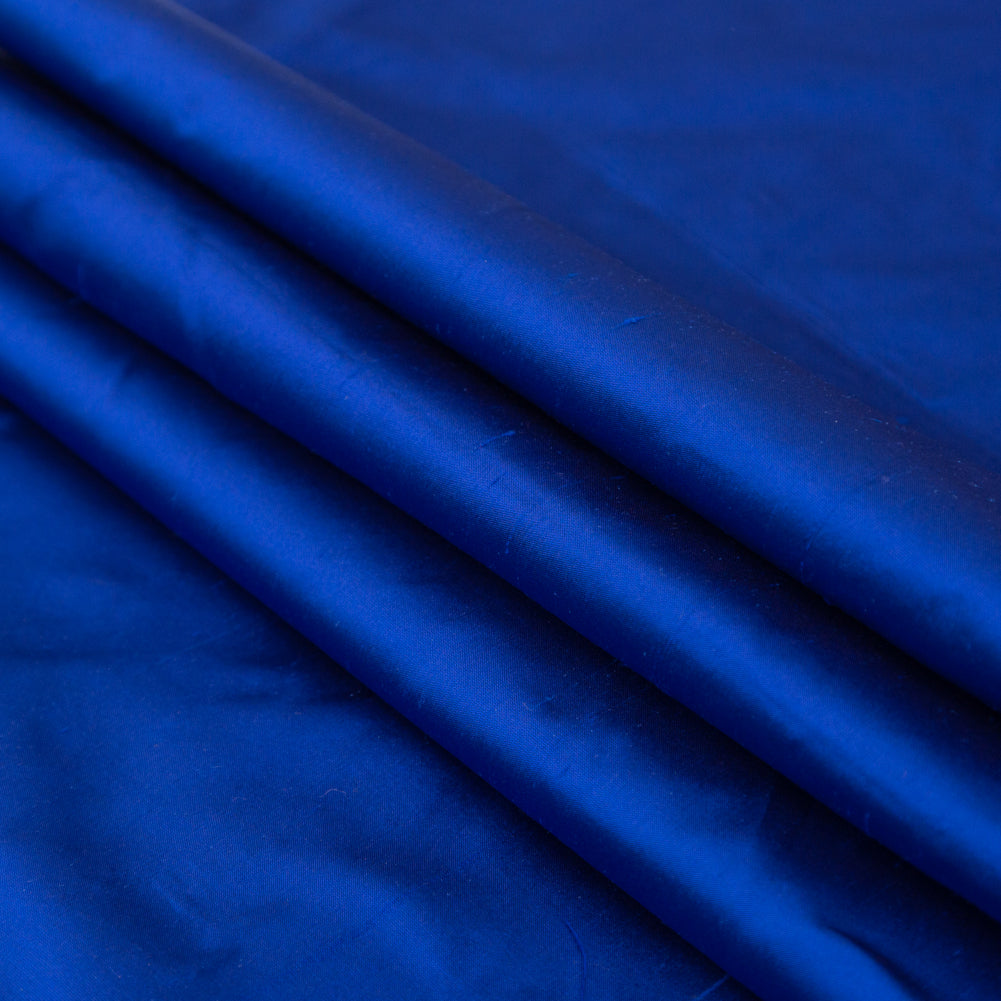Silk Shantung - Classic Blue - Shantung Collection Folded Silk Shantung - Classic Blue - Shantung Collection Folded