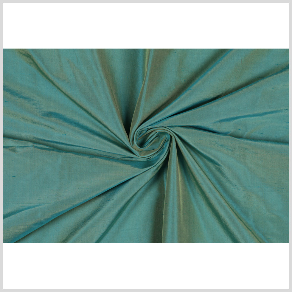 Silk Shantung - Iridescent Turquoise and Yellow - Shantung Collection Full Silk Shantung - Iridescent Turquoise and Yellow - Shantung Collection Full