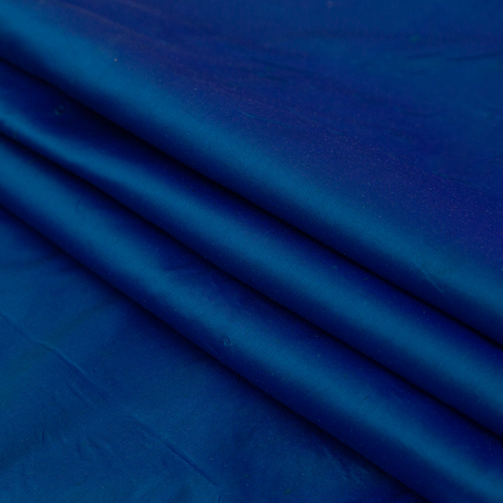 Deep Ultramarine Iridescent Silk Shantung - Folded Deep Ultramarine Iridescent Silk Shantung - Folded
