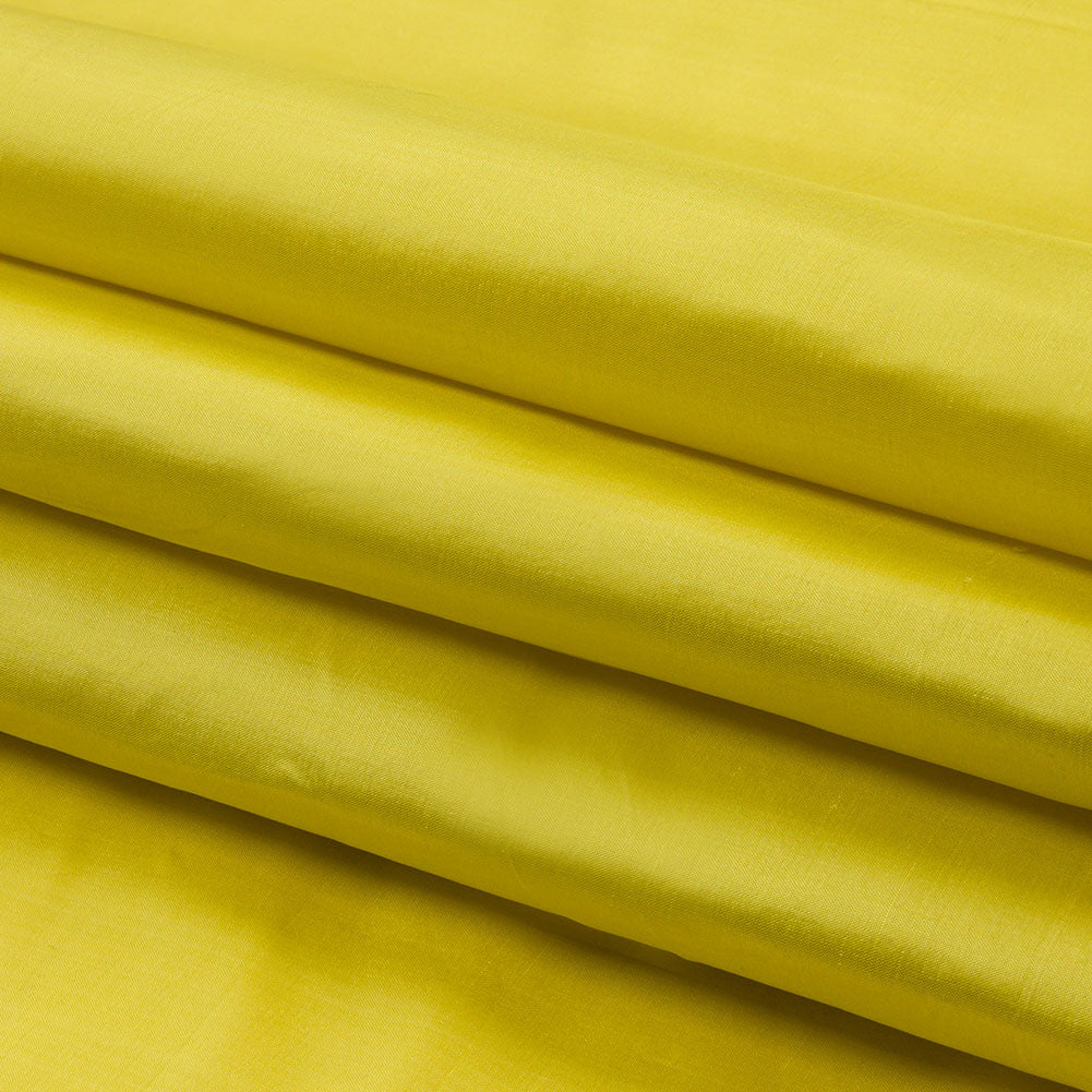 Silk Shantung - Yellow Green - Shantung Collection Folded Silk Shantung - Yellow Green - Shantung Collection Folded
