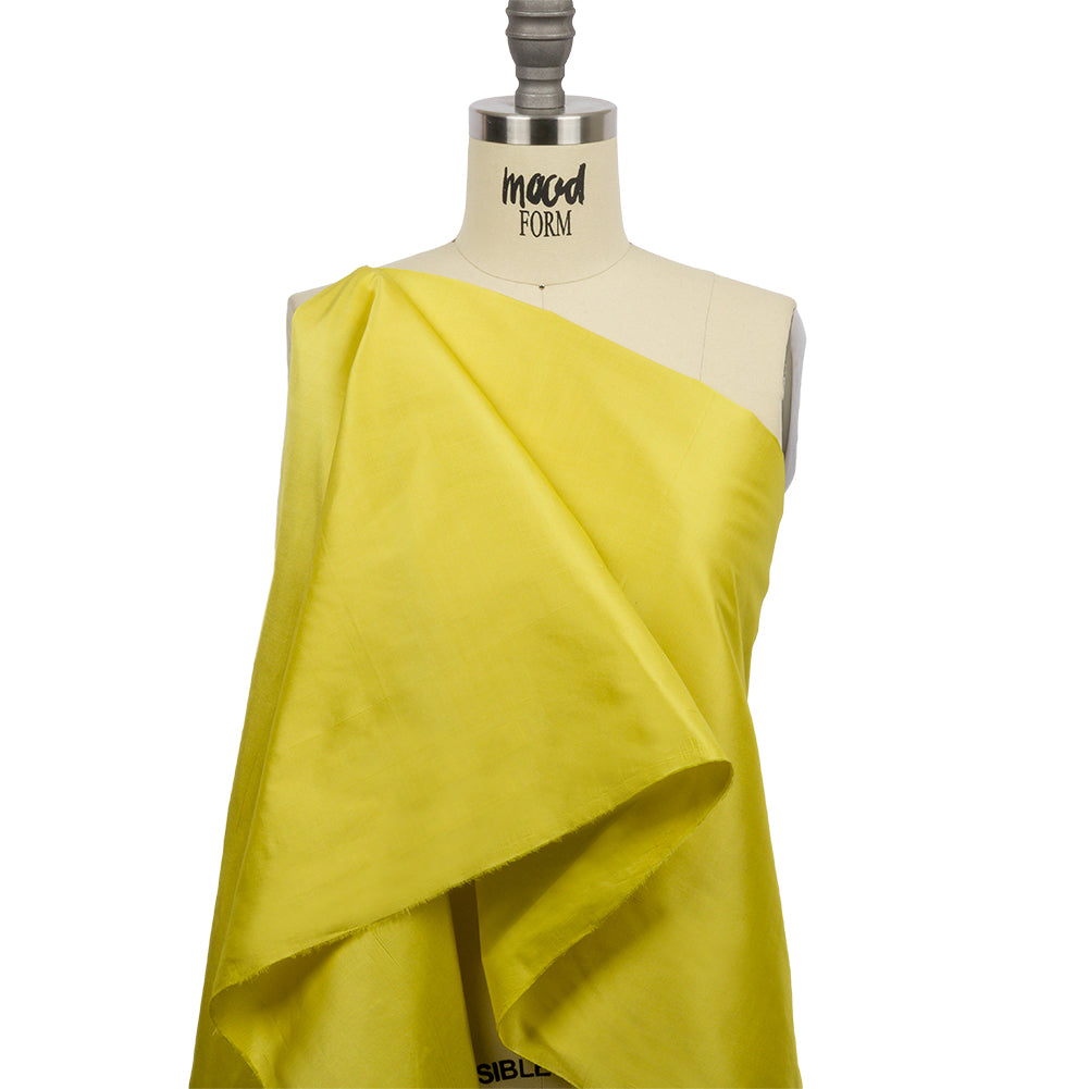 Silk Shantung - Yellow Green - Shantung Collection Drape Silk Shantung - Yellow Green - Shantung Collection Drape