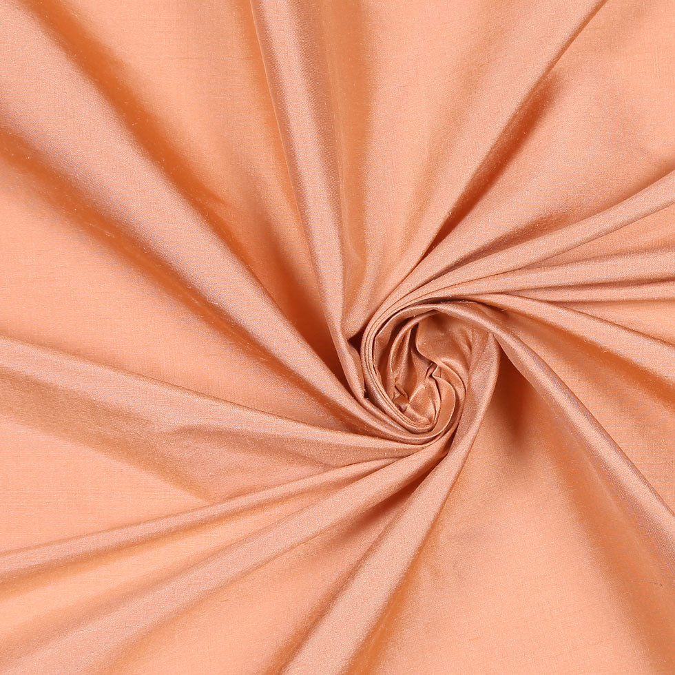 Dark Peach Solid Shantung/Dupioni - Detail Dark Peach Solid Shantung/Dupioni - Detail