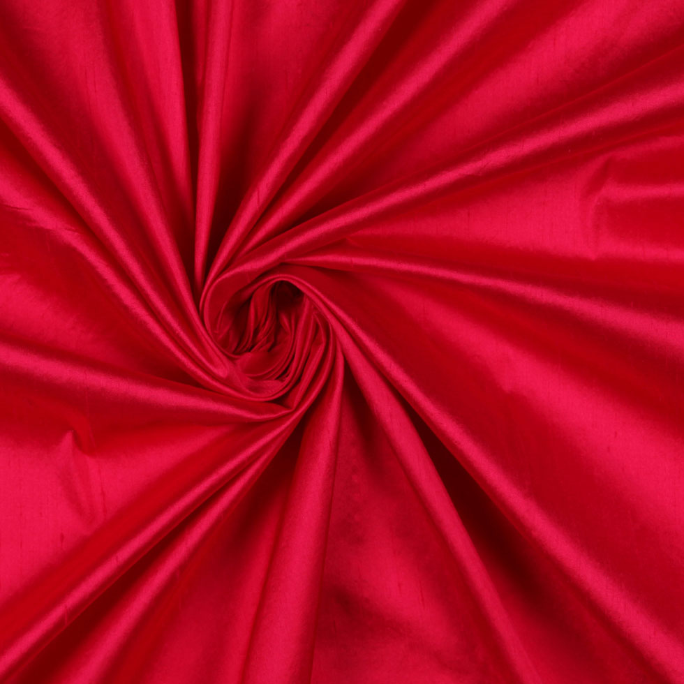 Cranberry Solid Shantung/Dupioni - Detail Cranberry Solid Shantung/Dupioni - Detail