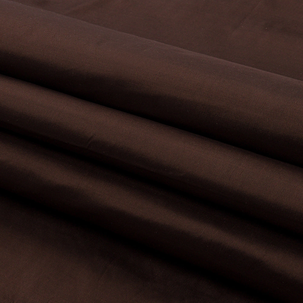Silk Shantung - Chocolate Brown - Shantung Collection Folded Silk Shantung - Chocolate Brown - Shantung Collection Folded
