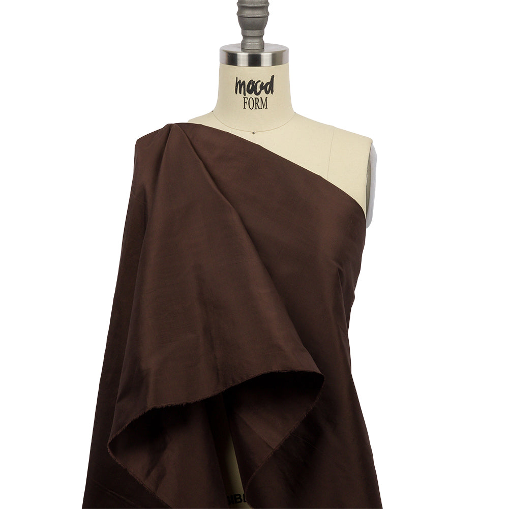 Silk Shantung - Chocolate Brown - Shantung Collection Drape Silk Shantung - Chocolate Brown - Shantung Collection Drape