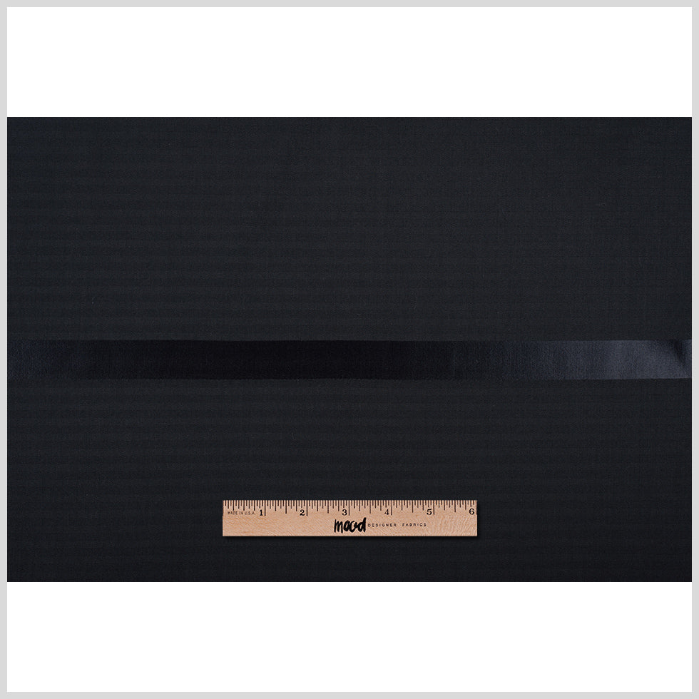Black Herringbone Wool Suiting Folded Black Herringbone Wool Suiting Folded
