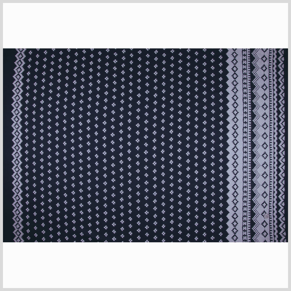 Italian Famous NYC Designer Border Printed Wool-Rayon Woven Full Italian Famous NYC Designer Border Printed Wool-Rayon Woven Full