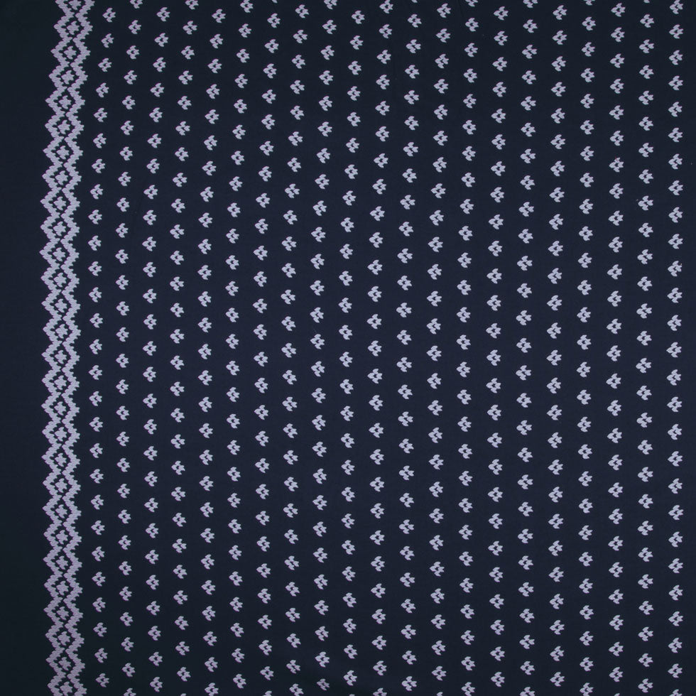 Italian Famous NYC Designer Border Printed Wool-Rayon Woven Italian Famous NYC Designer Border Printed Wool-Rayon Woven