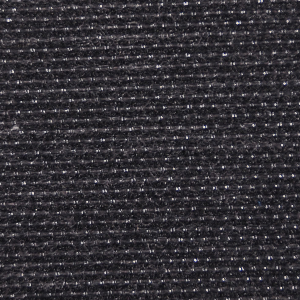 Carolina Herrera Swiss Pinstriped Metallic Black and Silver Novelty Wool Woven Detail Carolina Herrera Swiss Pinstriped Metallic Black and Silver Novelty Wool Woven Detail