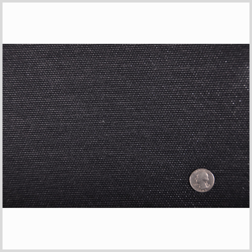 Carolina Herrera Swiss Pinstriped Metallic Black and Silver Novelty Wool Woven Full Carolina Herrera Swiss Pinstriped Metallic Black and Silver Novelty Wool Woven Full