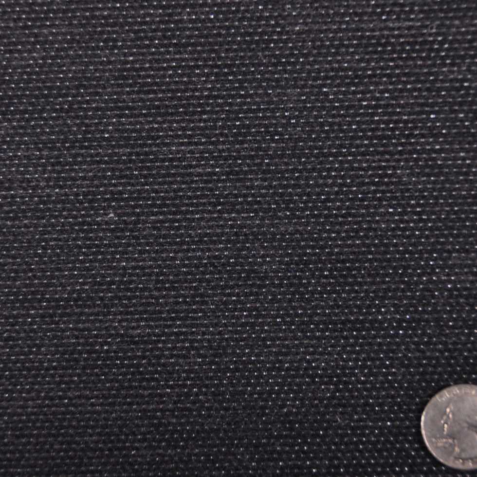 Carolina Herrera Swiss Pinstriped Metallic Black and Silver Novelty Wool Woven Carolina Herrera Swiss Pinstriped Metallic Black and Silver Novelty Wool Woven