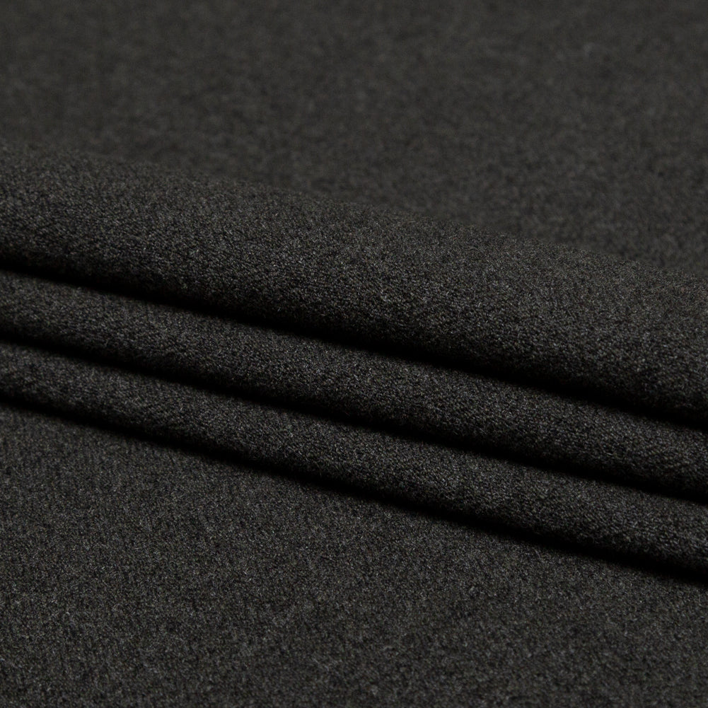 Donna Karan Italian Olive Herringbone Stretch Brushed Wool Woven Folded Donna Karan Italian Olive Herringbone Stretch Brushed Wool Woven Folded