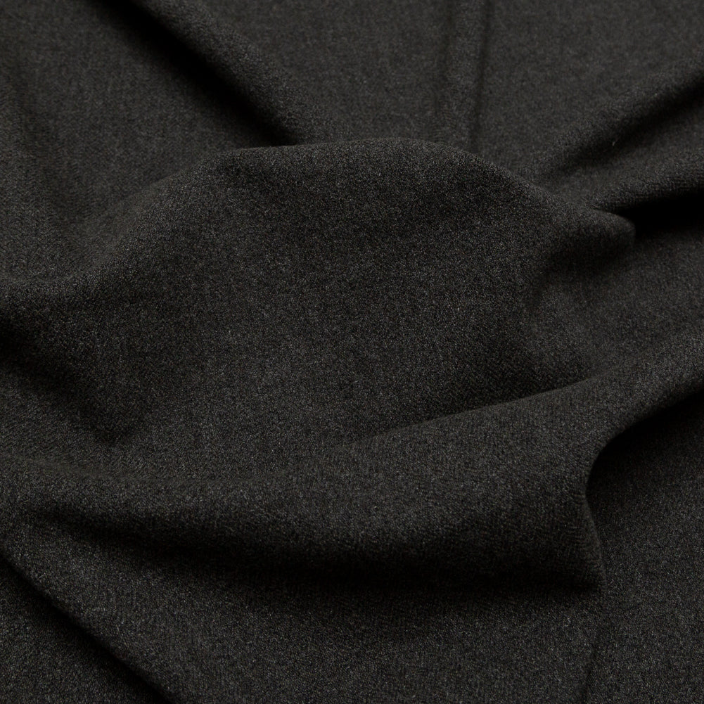 Donna Karan Italian Olive Herringbone Stretch Brushed Wool Woven Detail Donna Karan Italian Olive Herringbone Stretch Brushed Wool Woven Detail