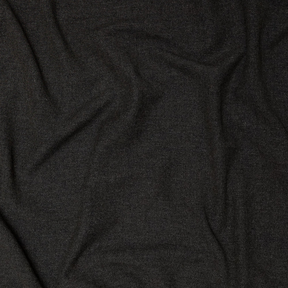 Donna Karan Italian Olive Herringbone Stretch Brushed Wool Woven Donna Karan Italian Olive Herringbone Stretch Brushed Wool Woven