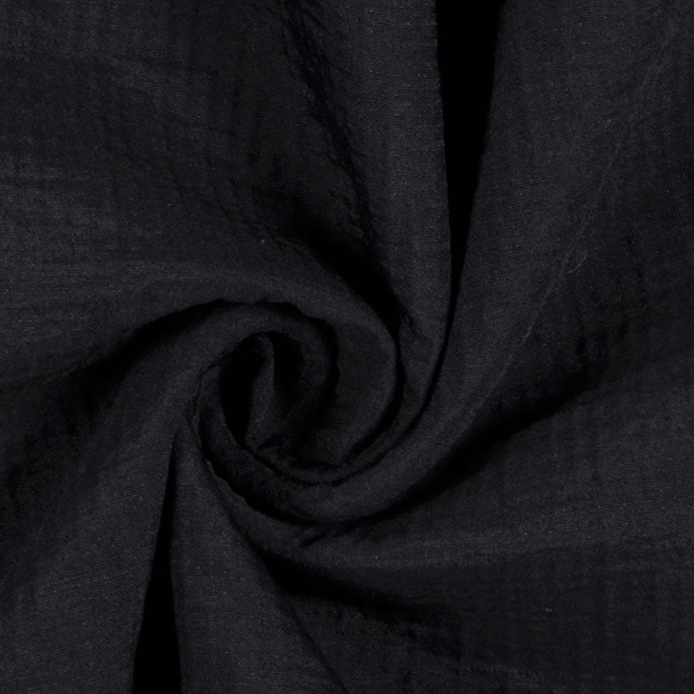 Black Crinkled Double Face Detail Black Crinkled Double Face Detail