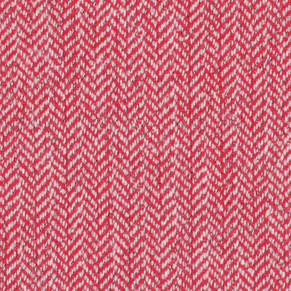 Italian Red/Off-White Herringbone Wool Suiting Detail Italian Red/Off-White Herringbone Wool Suiting Detail