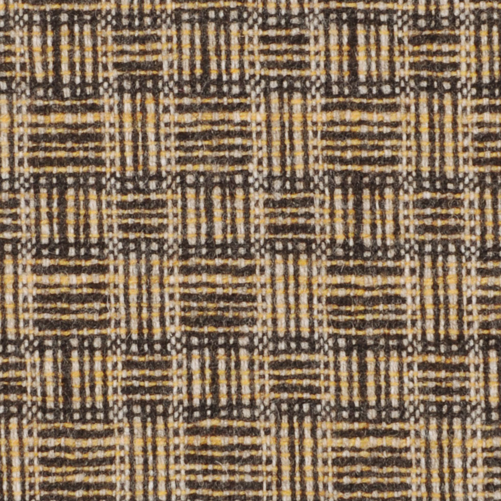Italian Charcoal/Pastel Yellow/Off-White Checks Wool Suiting Detail Italian Charcoal/Pastel Yellow/Off-White Checks Wool Suiting Detail