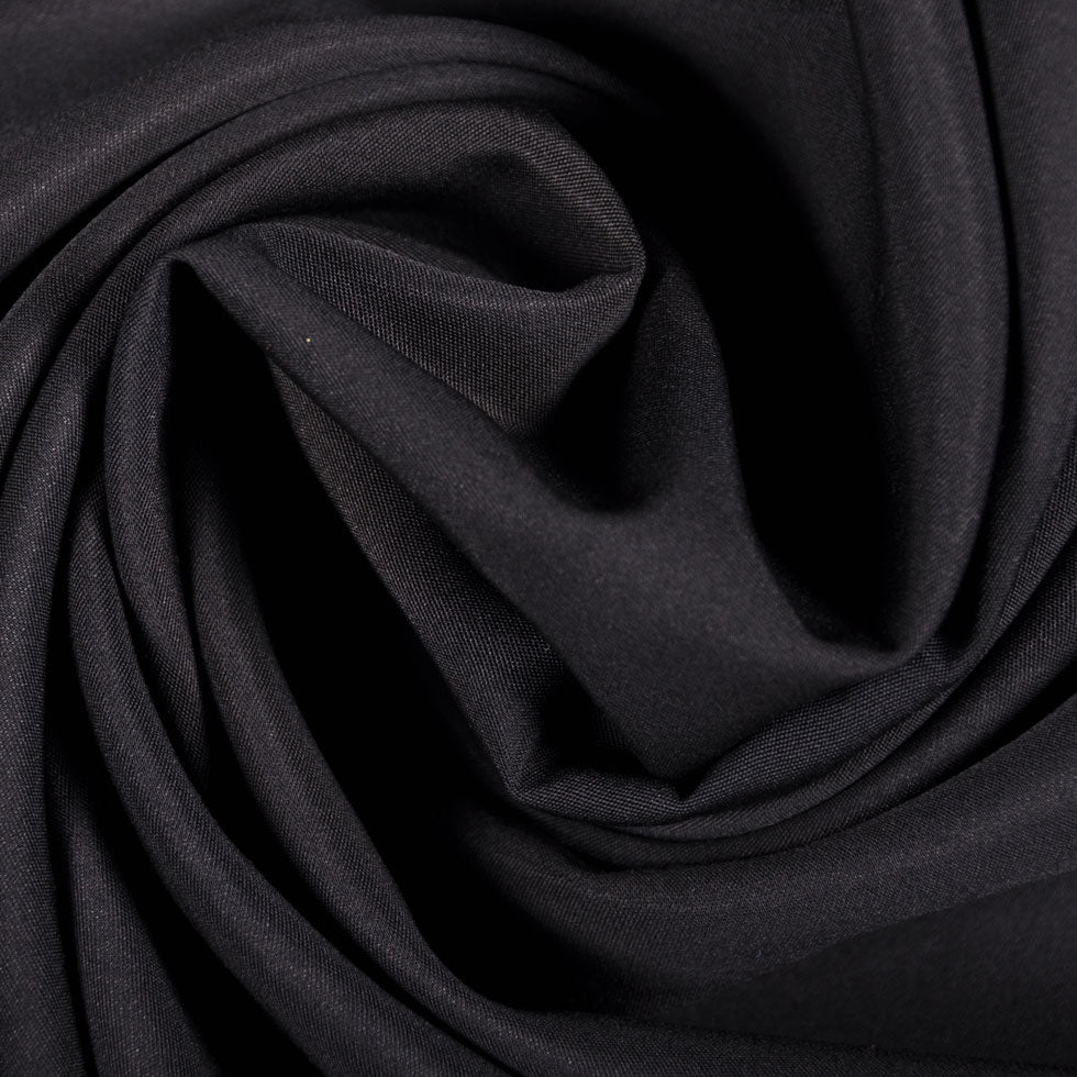 Donna Karan Black Faille-Like Wool Suiting Donna Karan Black Faille-Like Wool Suiting