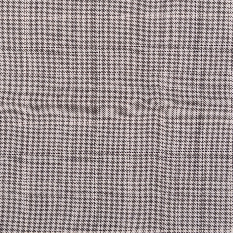 Italian Steeple Gray, White and Black Tattersall Windowpane Check Wool Dobby Suiting Detail Italian Steeple Gray, White and Black Tattersall Windowpane Check Wool Dobby Suiting Detail