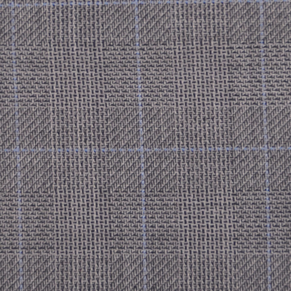 Gray/Chalk Blue Plaid Suiting Detail Gray/Chalk Blue Plaid Suiting Detail