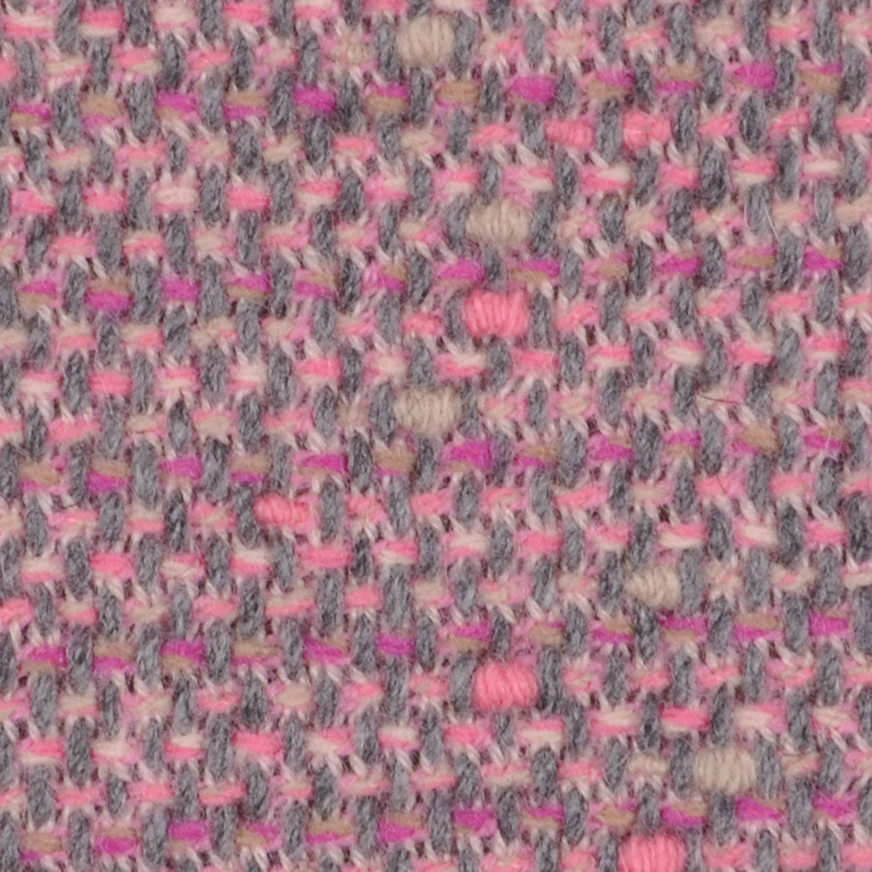 Famous NYC Designer Baby Pink/Gray Wool-Polyester Tweed Detail Famous NYC Designer Baby Pink/Gray Wool-Polyester Tweed Detail