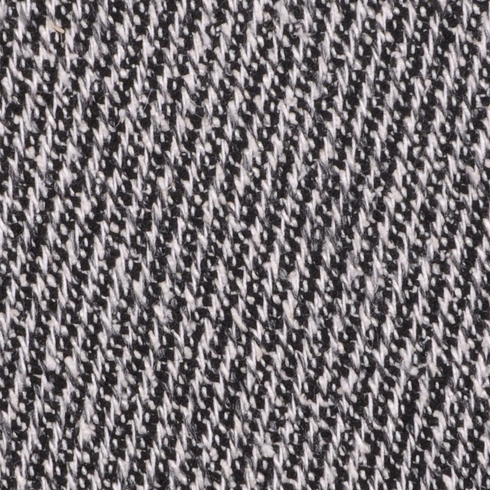 Italian Black, White and December Sky Heathered Wool Twill Detail Italian Black, White and December Sky Heathered Wool Twill Detail