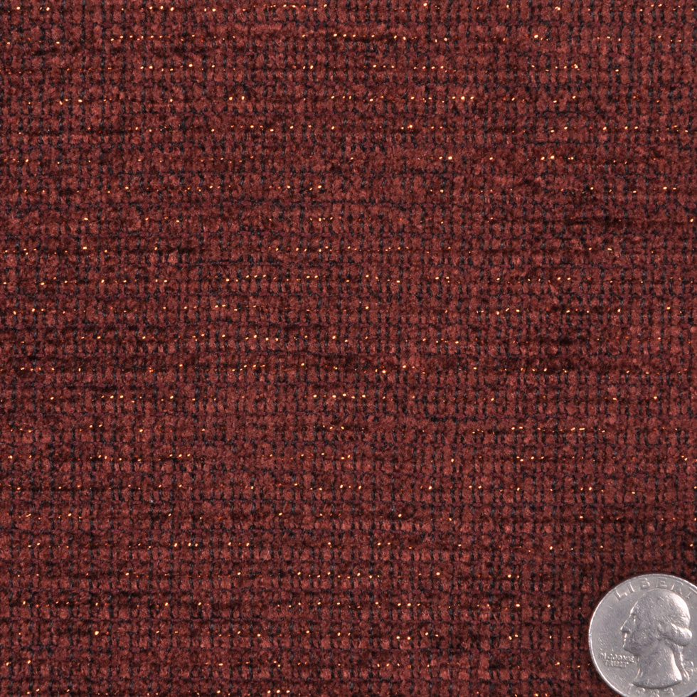 Red Brown/Gold Solid Chenille Red Brown/Gold Solid Chenille