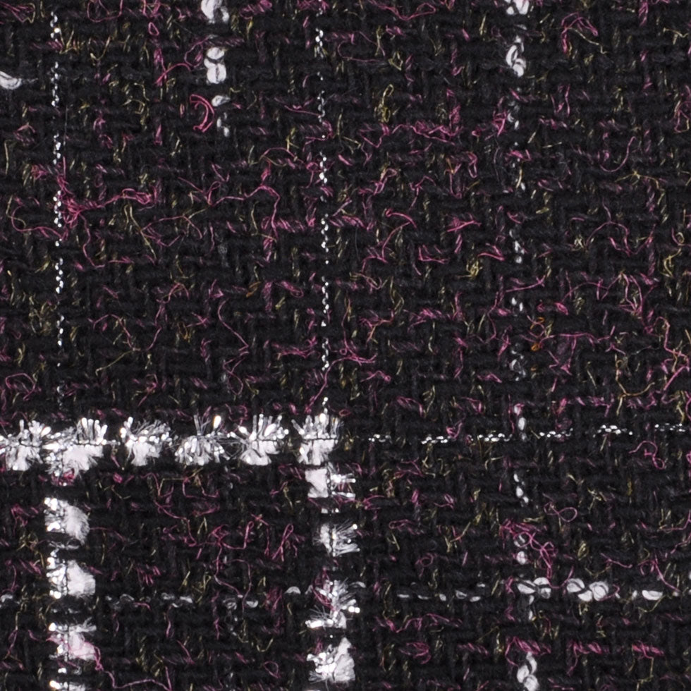 Black/White/Silver Solid Woven Detail Black/White/Silver Solid Woven Detail