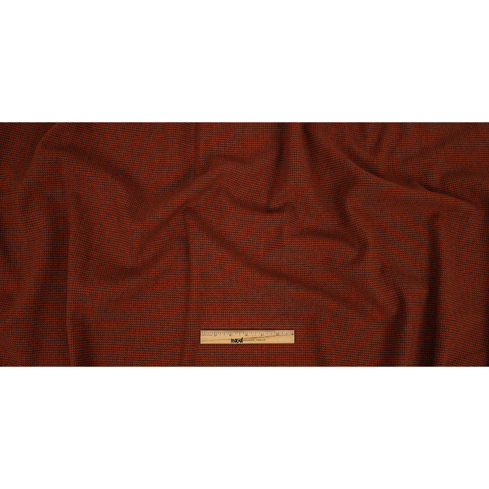 Chestnut and Pumpkin Orange Check Wool Coating Chestnut and Pumpkin Orange Check Wool Coating