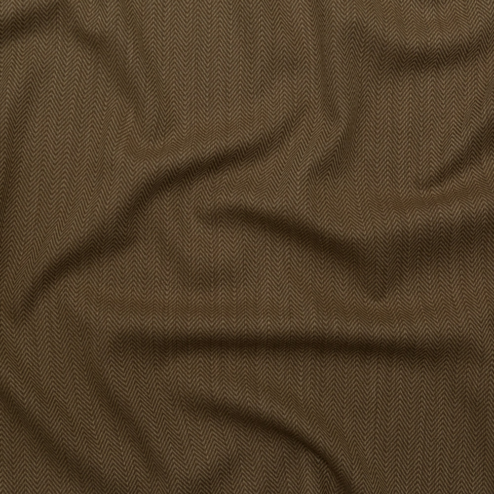 Italian Beige and Camel Herringbone Wool Suiting Italian Beige and Camel Herringbone Wool Suiting