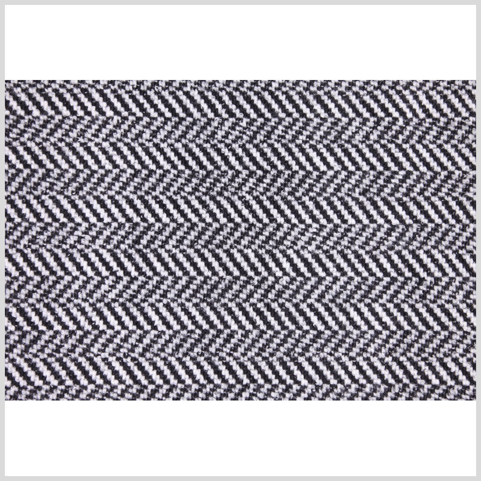Black/White Herringbone Boucle Full Black/White Herringbone Boucle Full