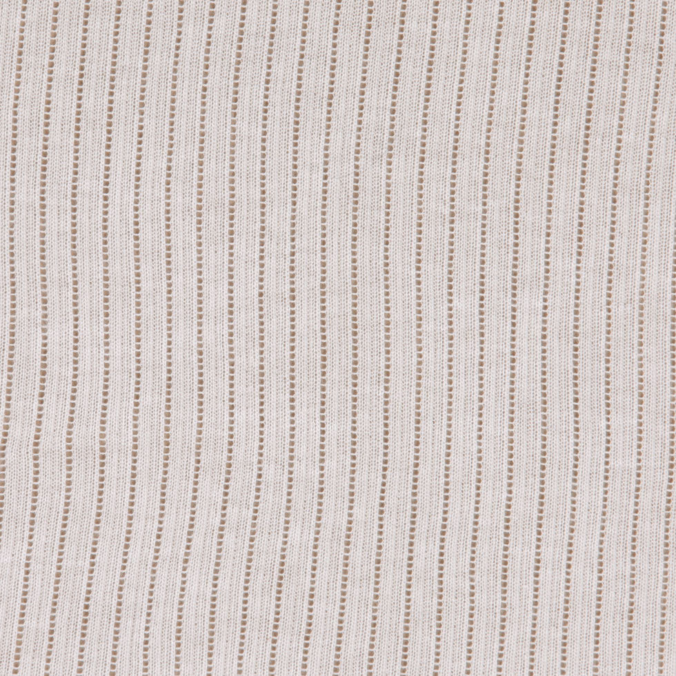 Off-White Striped Wool-Rayon Knit Detail Off-White Striped Wool-Rayon Knit Detail