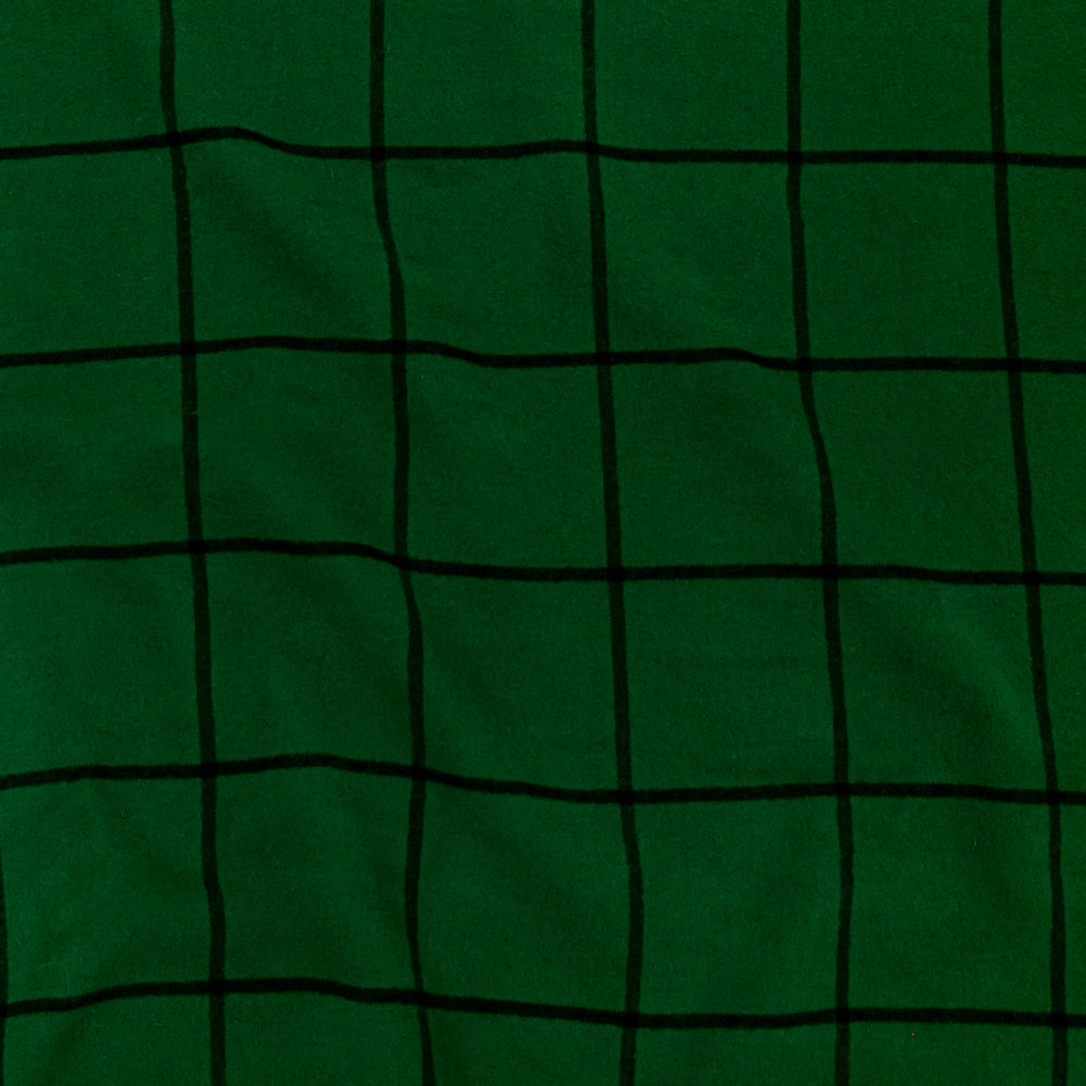 Ralph Lauren Green and Black Windowpane Check Wool and Cashmere Double Cloth Ralph Lauren Green and Black Windowpane Check Wool and Cashmere Double Cloth