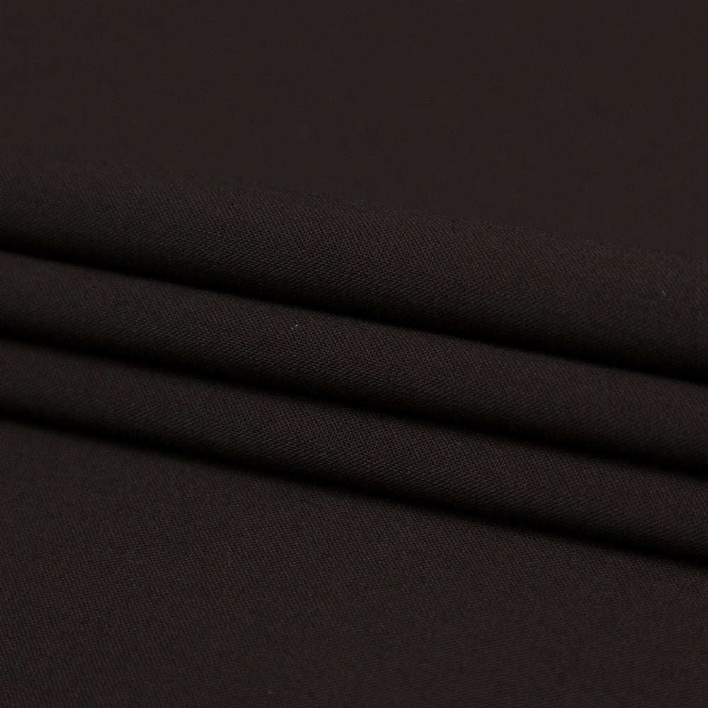 Deep Brown Wool Suiting with Give Folded Deep Brown Wool Suiting with Give Folded