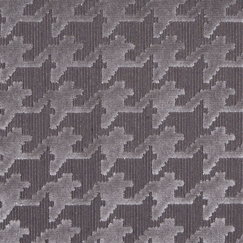 Charcoal Gray/Light Gray Houndstooth Velvet Detail Charcoal Gray/Light Gray Houndstooth Velvet Detail