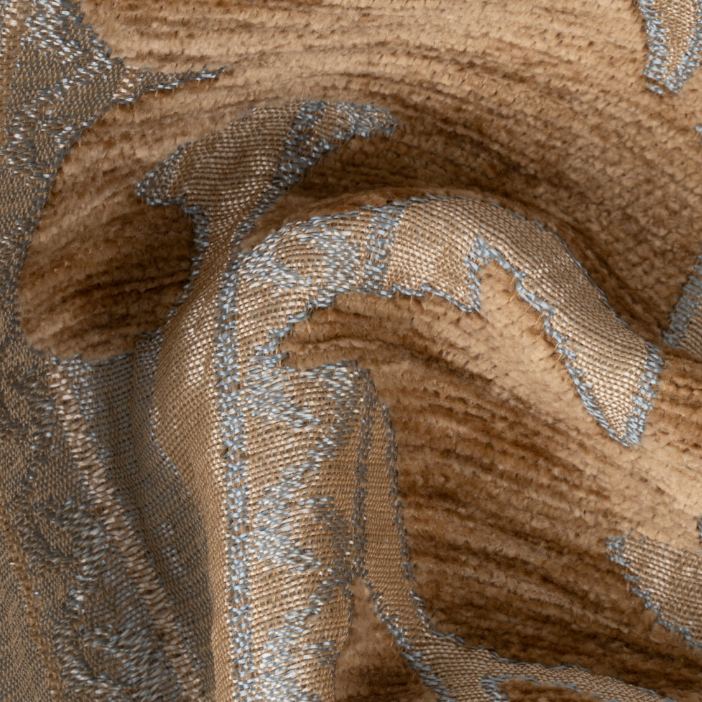 Driftwood/Duck Egg Damask Chenille Detail Driftwood/Duck Egg Damask Chenille Detail