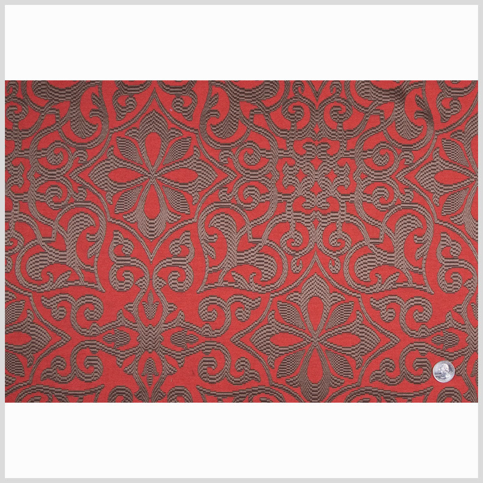 Brick/Dusted Chocolate Damask Woven Full Brick/Dusted Chocolate Damask Woven Full