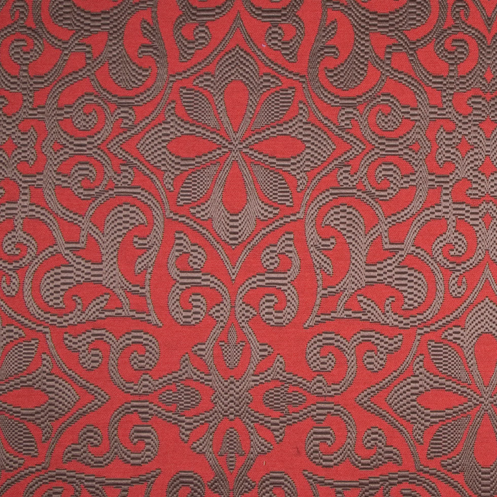 Brick/Dusted Chocolate Damask Woven Brick/Dusted Chocolate Damask Woven