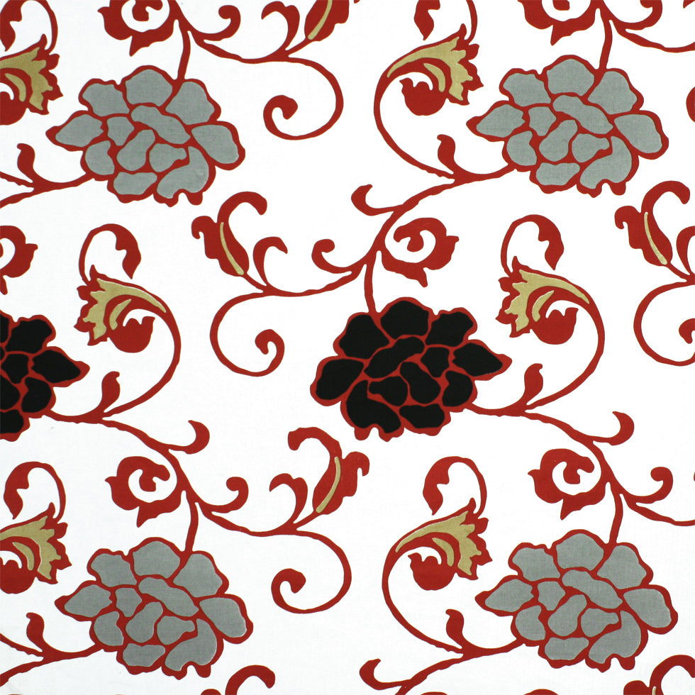 Off-White/Primary Red/Black/Gray/Tan Floral Canvas Off-White/Primary Red/Black/Gray/Tan Floral Canvas