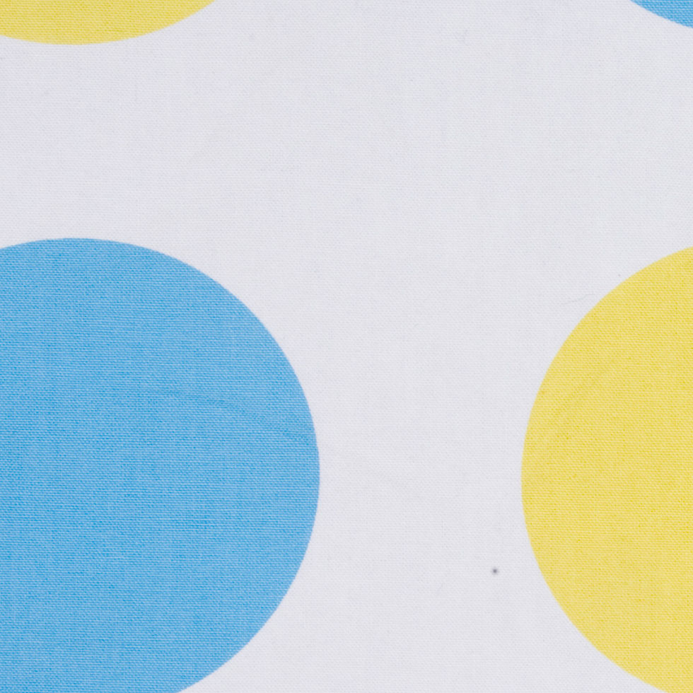 Off-White/Maize/Sky Blue Polka Dots Canvas Detail Off-White/Maize/Sky Blue Polka Dots Canvas Detail