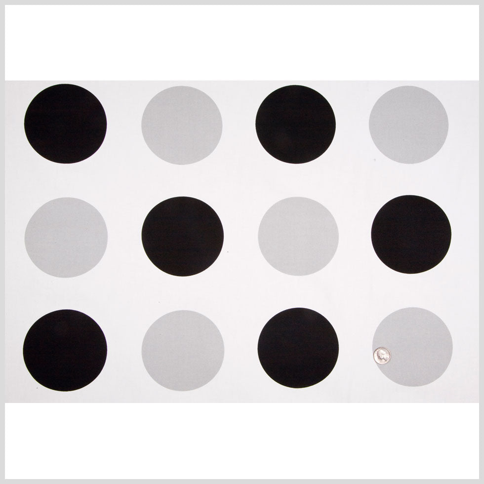 Off-White/Black/Gray Polka Dots Canvas Full Off-White/Black/Gray Polka Dots Canvas Full