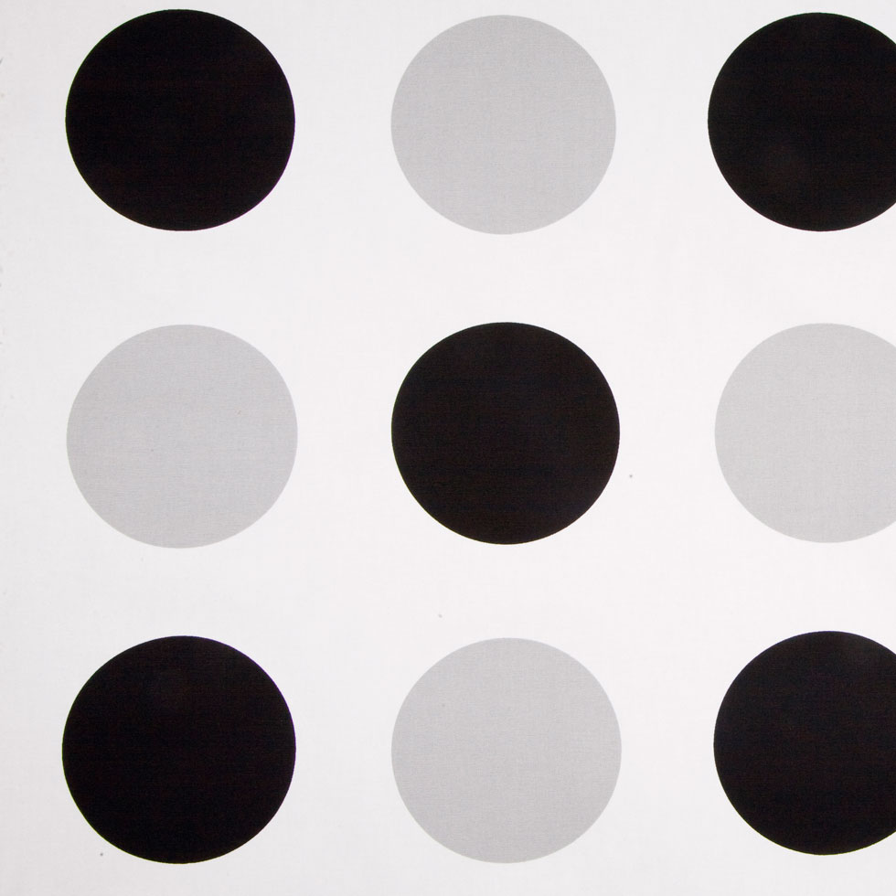 Off-White/Black/Gray Polka Dots Canvas Off-White/Black/Gray Polka Dots Canvas