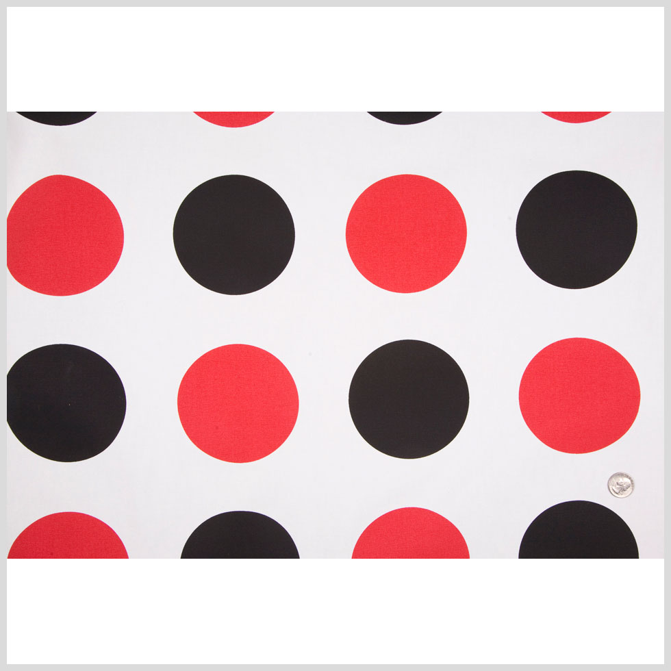 Off-White/Black/Primary Red Polka Dots Canvas Full Off-White/Black/Primary Red Polka Dots Canvas Full