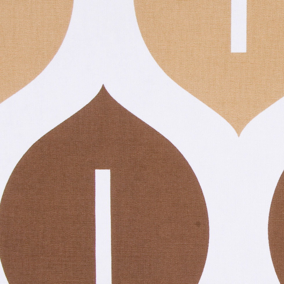 Off-White/Chocolate/Tan Geometric Canvas Detail Off-White/Chocolate/Tan Geometric Canvas Detail
