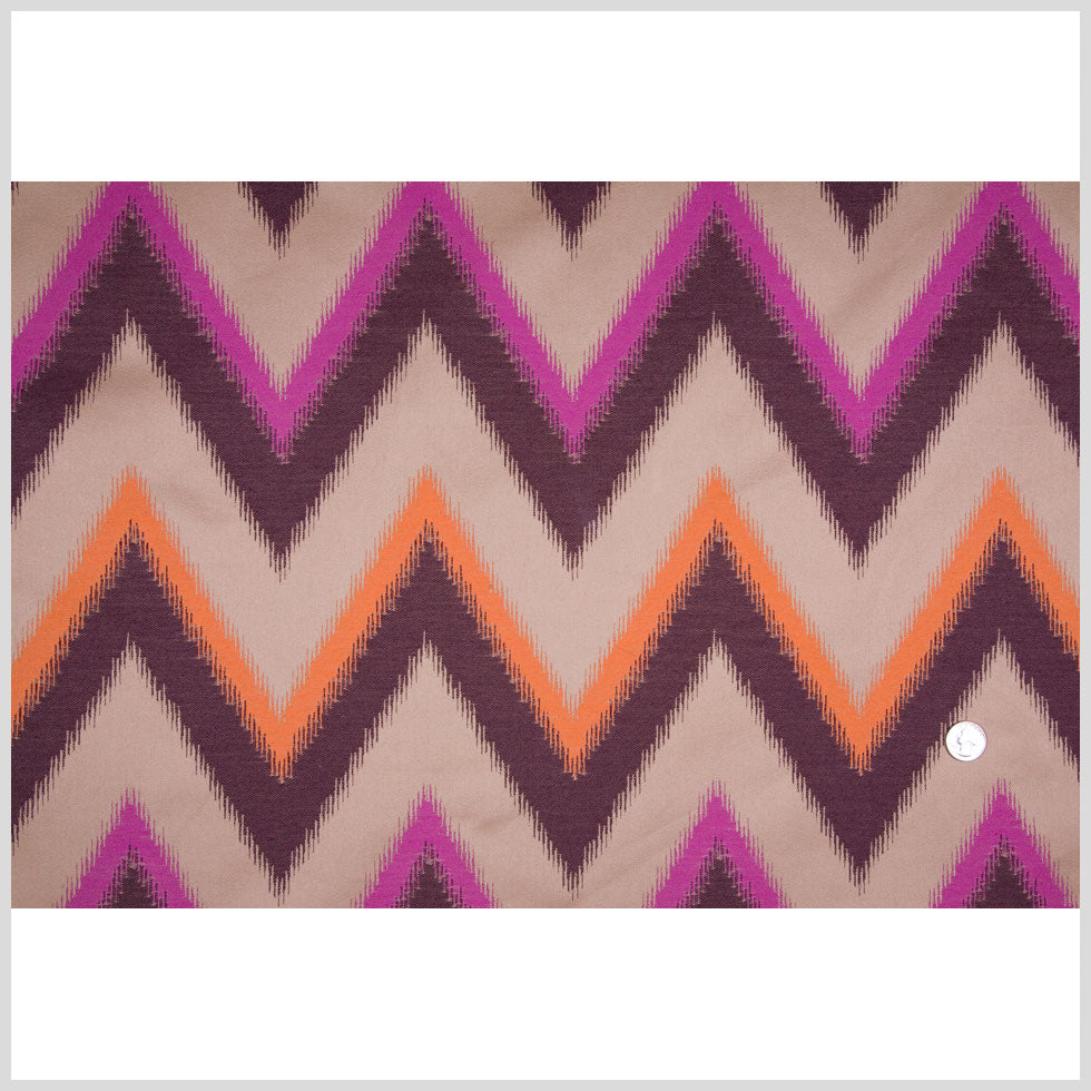 Magenta/Chocolate/Pumpkin/Beige Zig Zag Woven Full Magenta/Chocolate/Pumpkin/Beige Zig Zag Woven Full