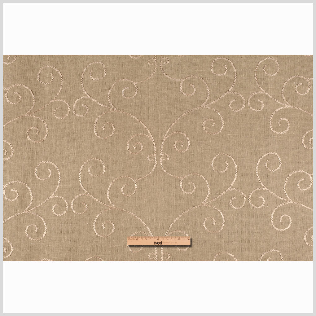 Natural Beige Swirls Embr & Eyelet Full Natural Beige Swirls Embr & Eyelet Full