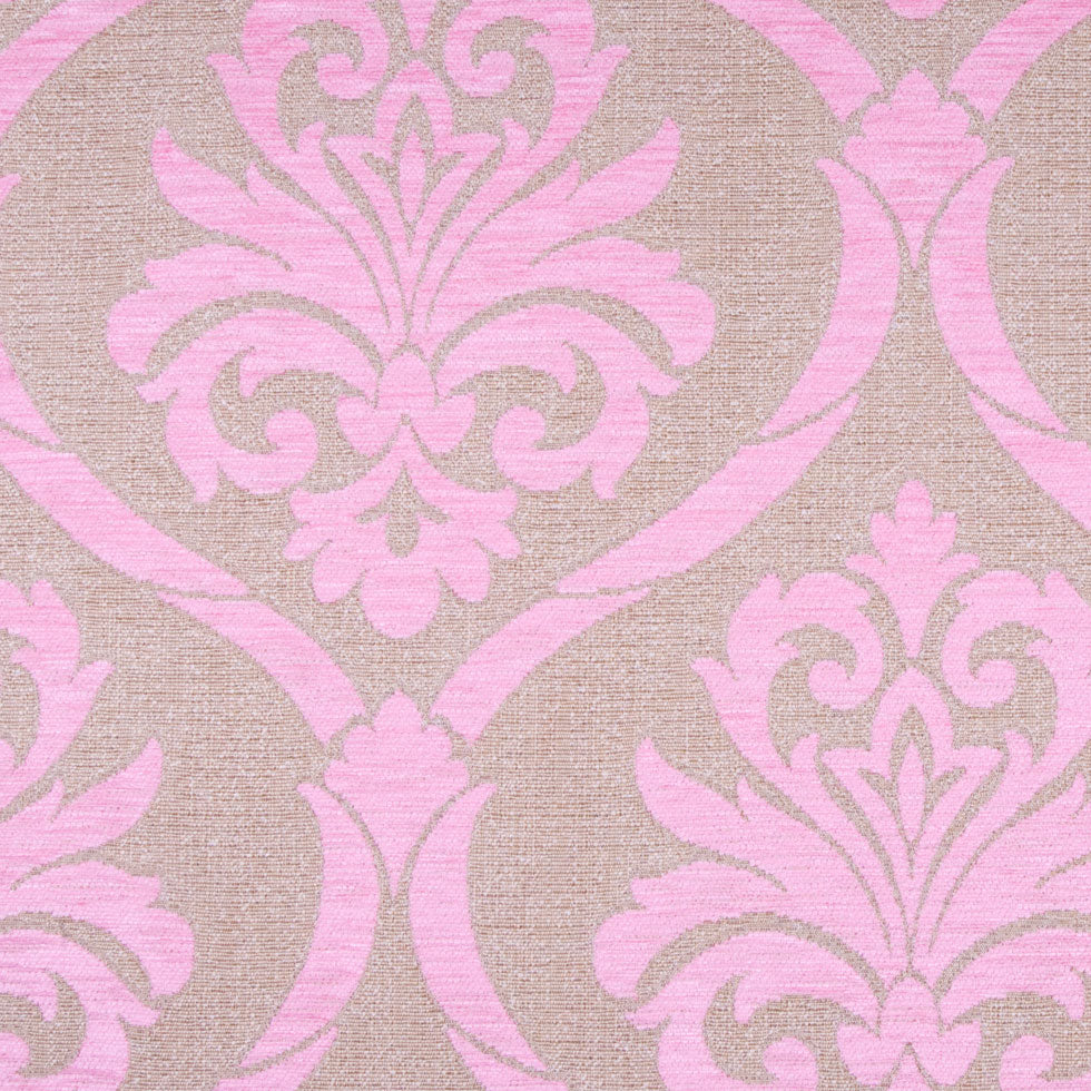 Rose/Beige Damask Chenille Detail Rose/Beige Damask Chenille Detail