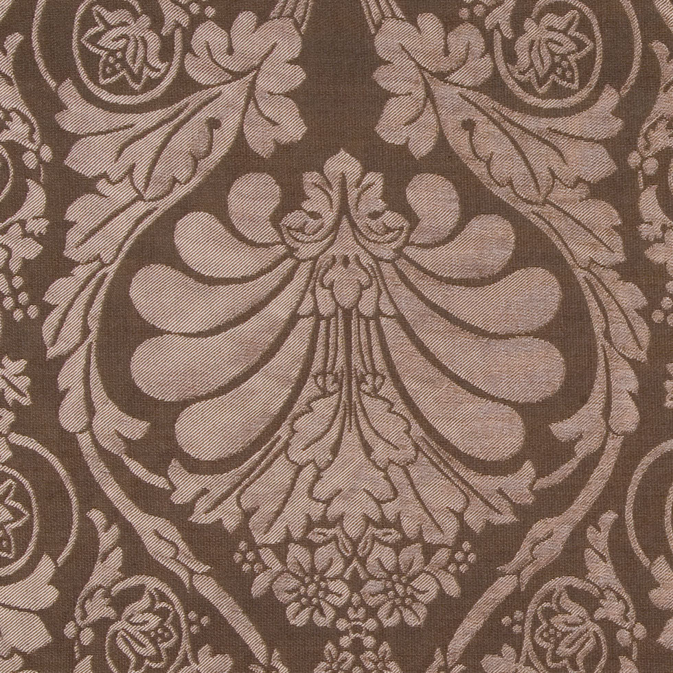 Moss Brown/Gold Damask Brocade Detail Moss Brown/Gold Damask Brocade Detail